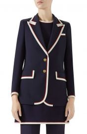 Gucci Peak Lapel Stretch Cady Blazer Nordstrom at Nordstrom